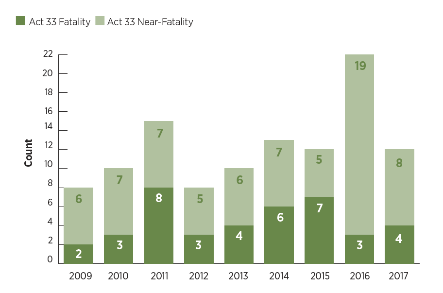allegheny county child fatalities and near fatalities 2017